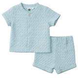 Boys 2 PC In Textured Waffle Fabric