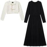 Girls Eyelet Bow Cardi And Robe Set