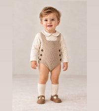 Knit Bubble & Cotton Shirt Set
