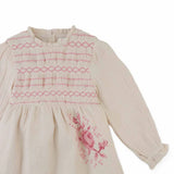 Emmaline Smocked Dress With Cross Stitch Embroidery