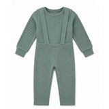 French Fleece Spandex And Corduroy Overall Set