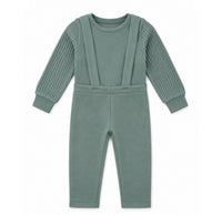 French Fleece Spandex And Corduroy Overall Set