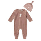 Velour Bunny Footie