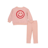 Embossed Smiley Sweatset Girl