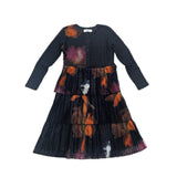 Vibrant Mesh Pleated Dress