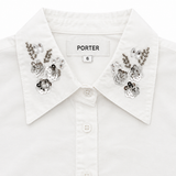 Button Down Blouse With Sequin Design