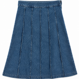 Paneled Denim Skirt