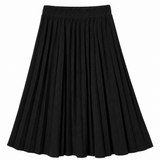 Waffle Textured Crinkle Pleated Skirt