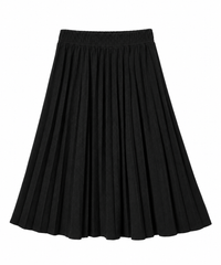 Waffle Textured Crinkle Pleated Skirt