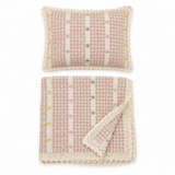 Girls Knit Blanket And Pillow Set