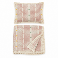 Girls Knit Blanket And Pillow Set