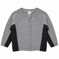 Two Tone Knit Cardigan