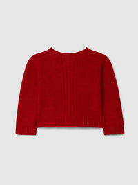 Knitted Cardigan With Round Neck