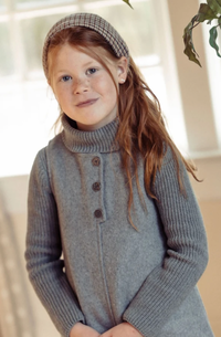 Placket Detail Wool Dress