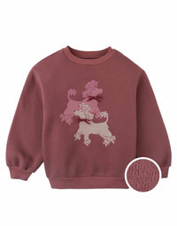 Ethel Crew Neck Sweater With Poodle Print