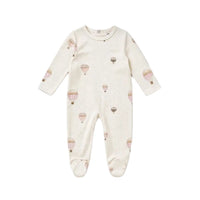 Dots and Balloon Print Footie