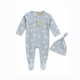 Leaves And Sheep Print Footie