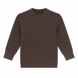 Pointelle Knit Mock Neck Top