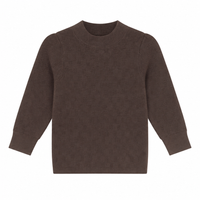 Pointelle Knit Mock Neck Top