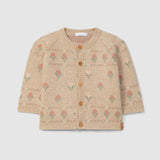Knitted Flowers Cardigan