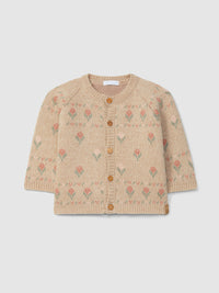 Knitted Flowers Cardigan