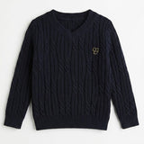 Cable Knit V-Neck Sweater