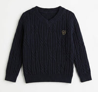 Cable Knit V-Neck Sweater