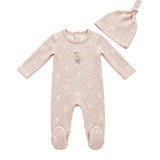 Leaves & Sheep Print Footie