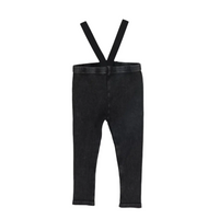 Ribbed Suspender Leggings