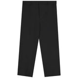 Boys Husky Flat Front Long Pants with Adjustable Elastic Waistband