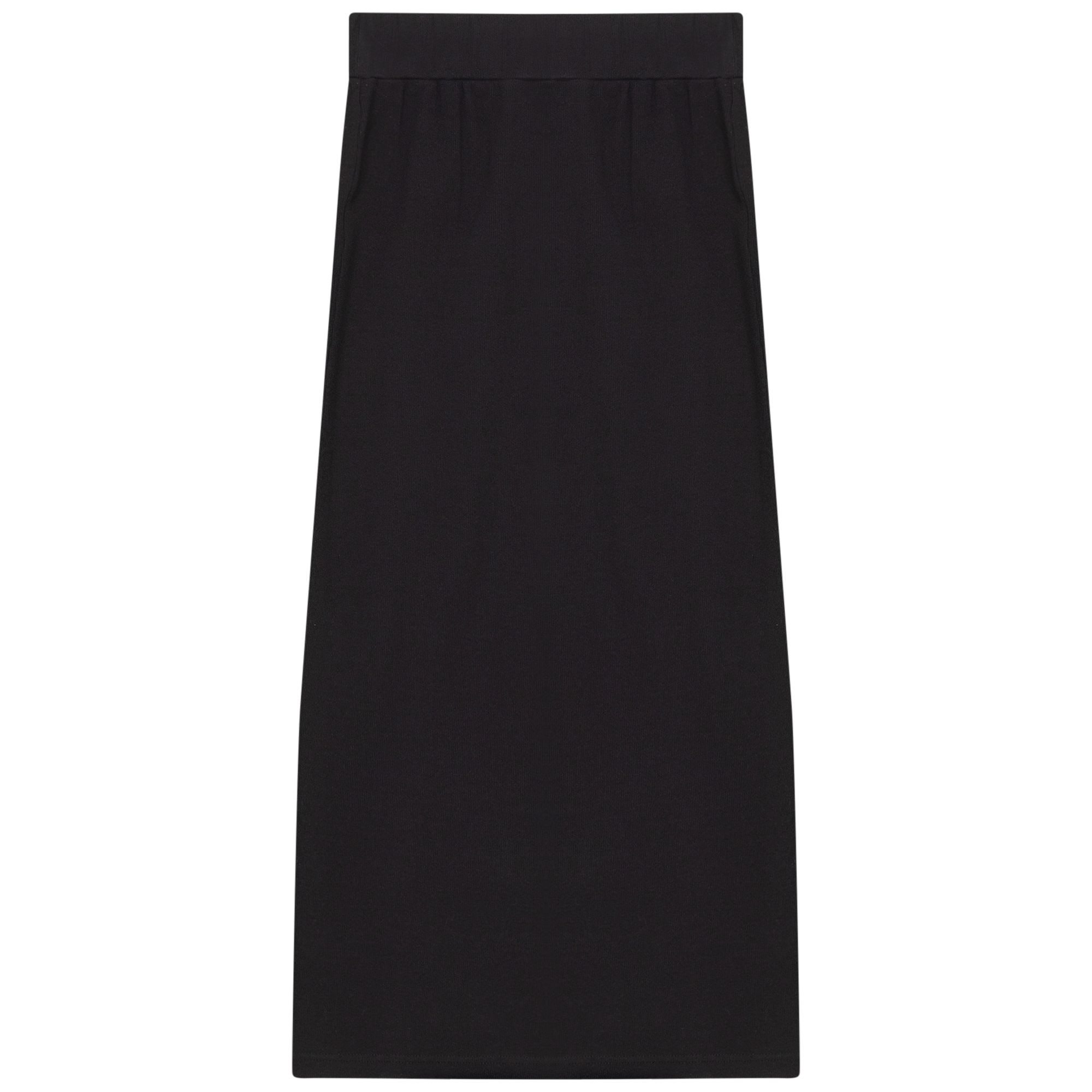 Soft Rib Long Straight Skirt