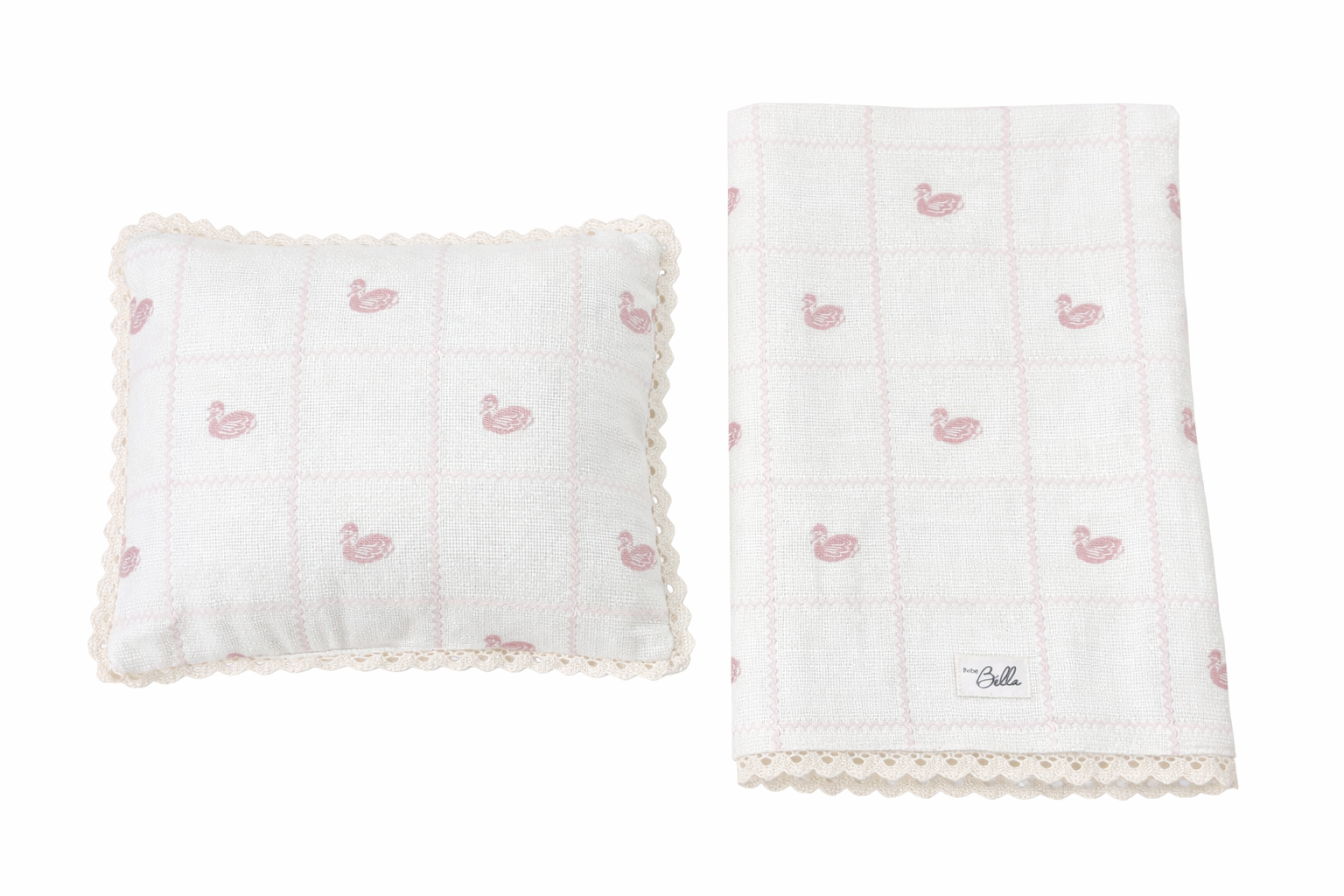 Girls Knit Blanket & Pillow Set