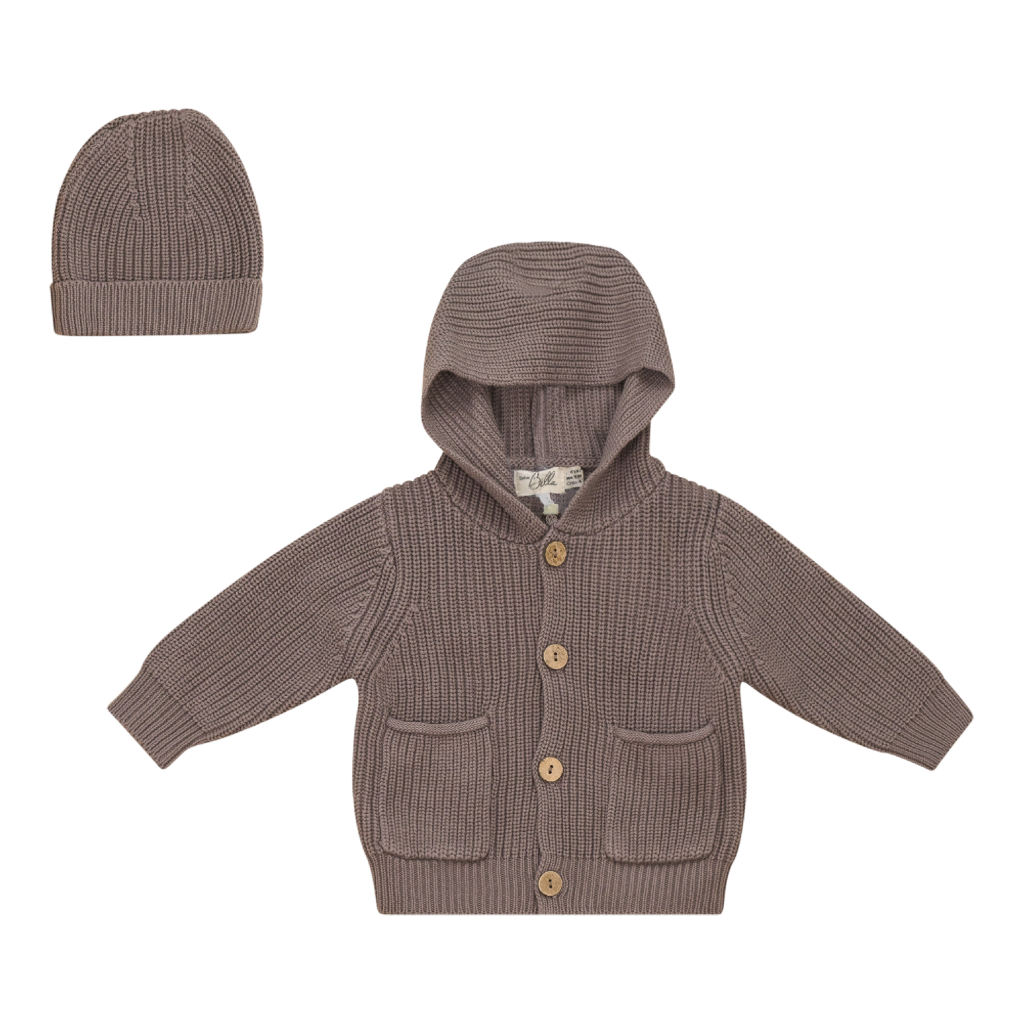 Baby Rib Hooded Jacket With Hat
