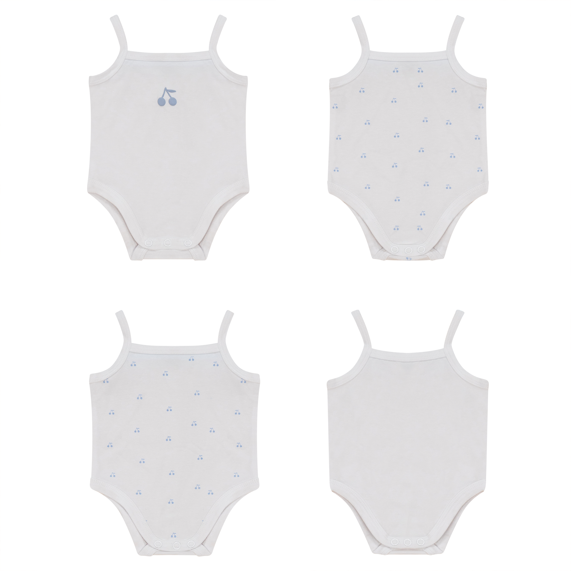 Baby Undershirts With Cherry  Print