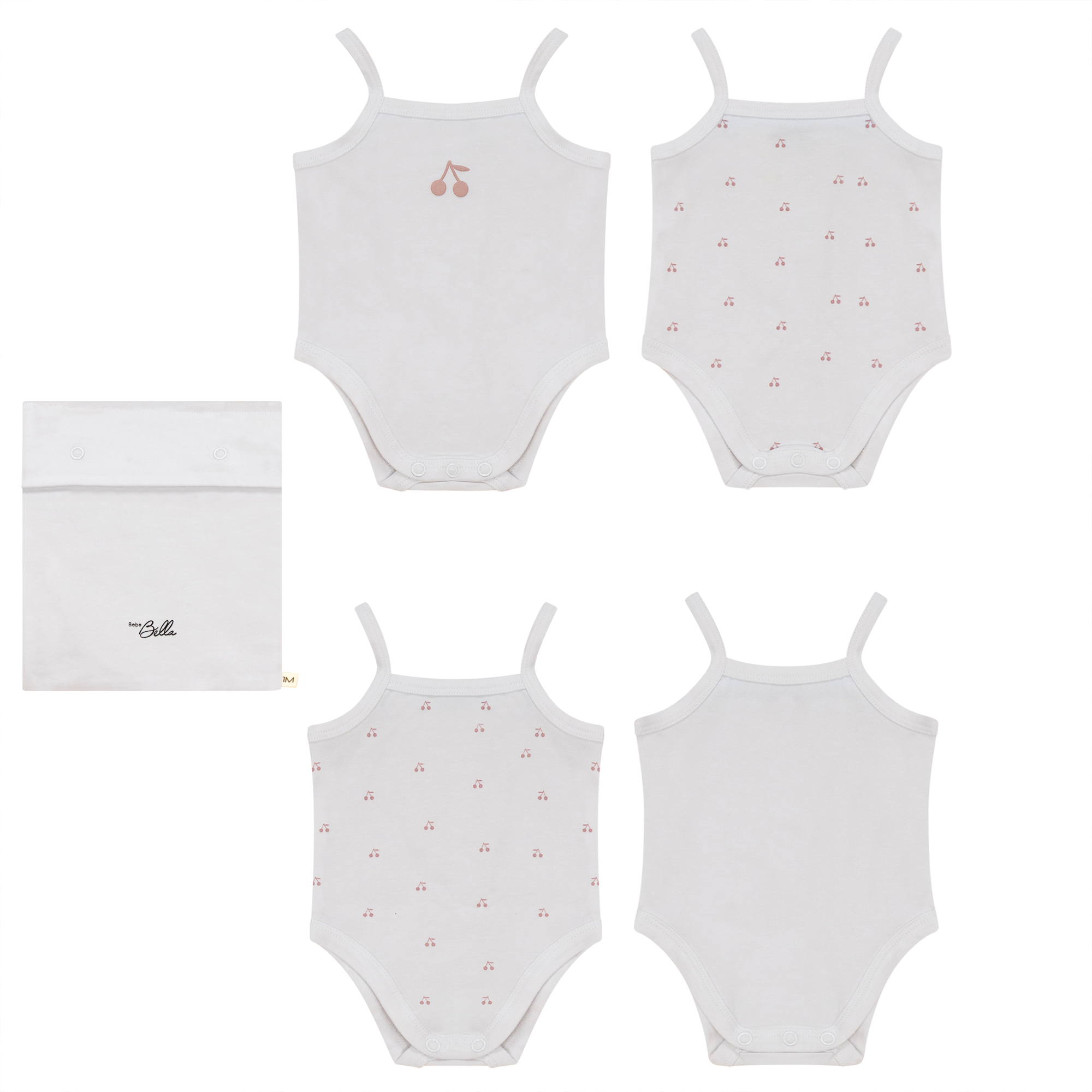 Baby Undershirts With Cherry  Print