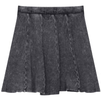 Distressed Girls Short Panel Skirt