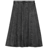 Distressed Girls Midi Length Panel Skirt