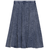 Distressed Girls Midi Length Panel Skirt