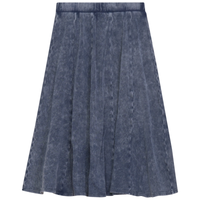 Distressed Girls Midi Length Panel Skirt