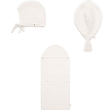 Baby Knitted Bonnet Cacoon And Lovey Set