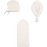 Baby Knitted Bonnet Cacoon And Lovey Set