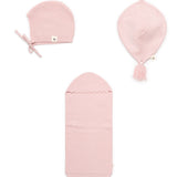Baby Knitted Bonnet Cacoon And Lovey Set