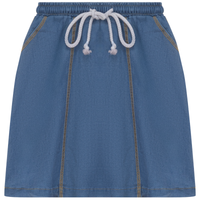 Midi Denim Girl Panel Skirt