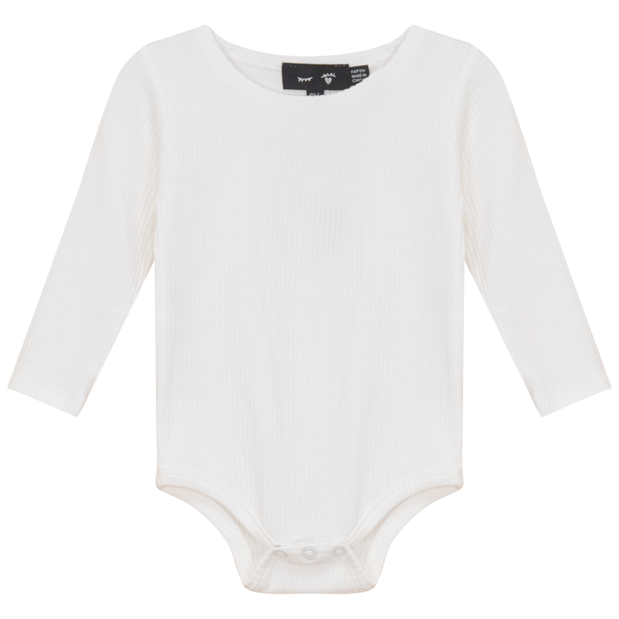 Pointelle Rib Baby Long Sleeve Onesie (FASHION)
