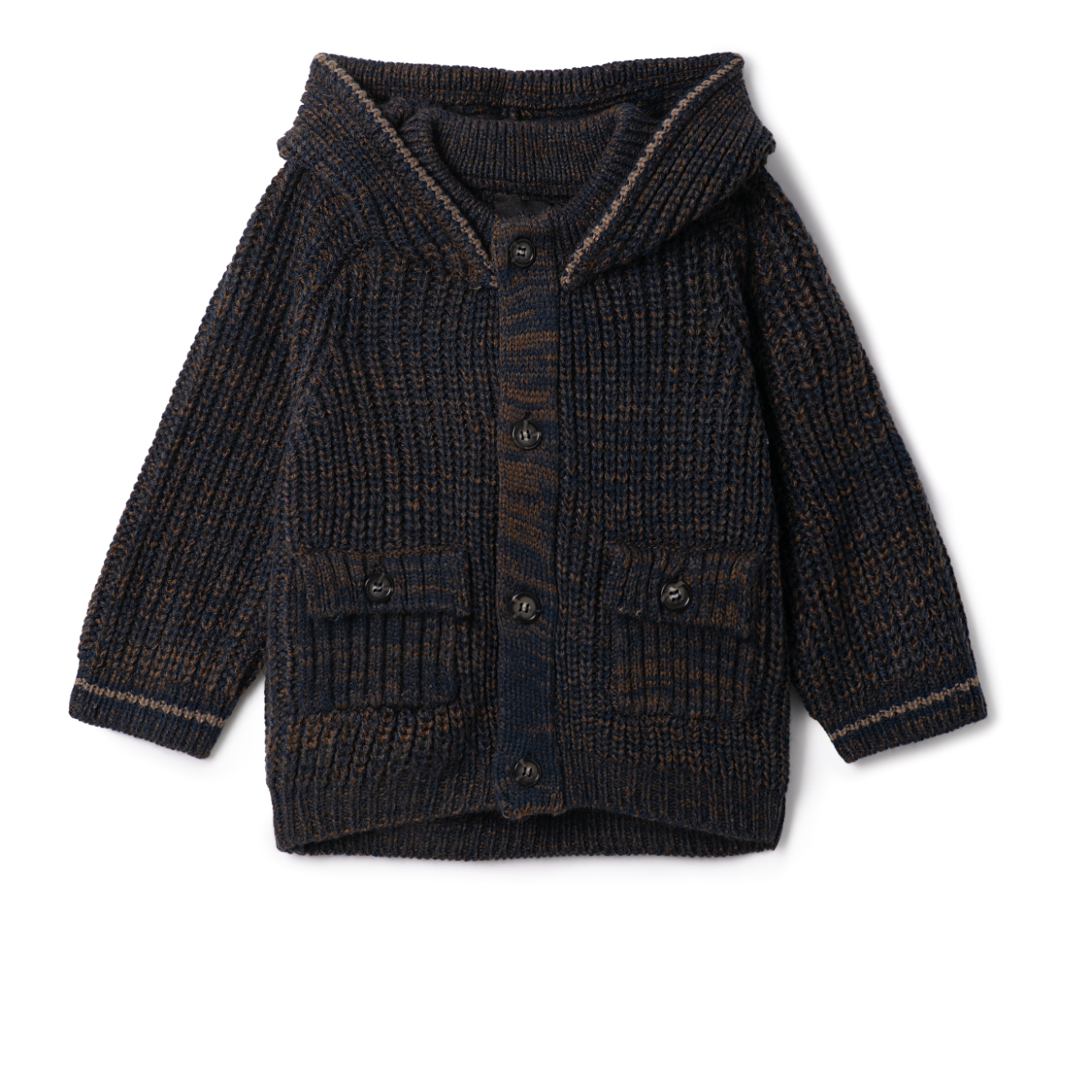 Boys Mix Knit Hoodie Jacket