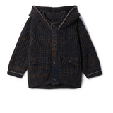 Boys Mix Knit Hoodie Jacket