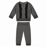 Boys Cable Knit Sweater Set