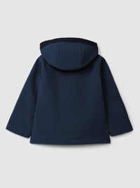 Hooded Coat With Corduroy Detail
