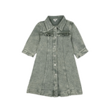 Colored Jean 3/4 Sleeve Dress