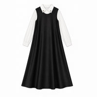 Woven Cotton Shirt With Satin Jumper Set